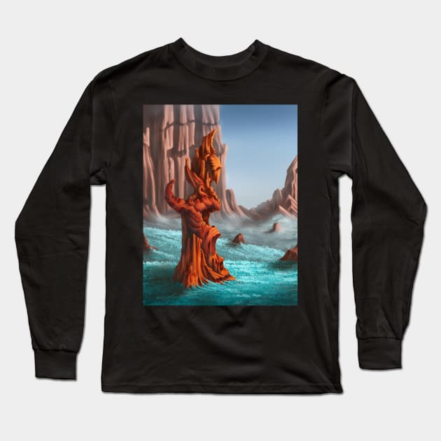 No Man's Sky alien landscape Long Sleeve T-Shirt by Hedgeh0g